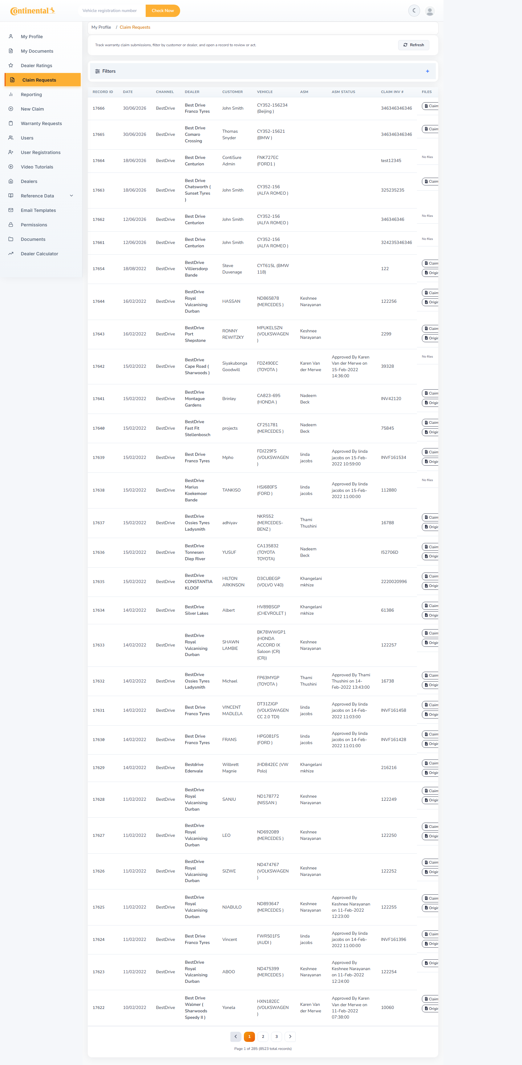 Claim Requests
